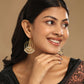 Nuyug 18k Triple Pearl Hoop Anti Tarnish Earrings | Swadesiicart