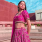 Jyoti Fashion Glamorous Rani Pink Chapat Zari and Dori Embroidered Malai Satin Silk Lehenga Choli with Dupatta | Swadesiicart