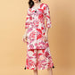 Joban Fashion Red Cotton Printed & Hand Work Co-ord Set - Swadesiicart