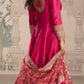 Anaita Red Vichitra Silk Anarkali Suit with Embroidery Sequins Work