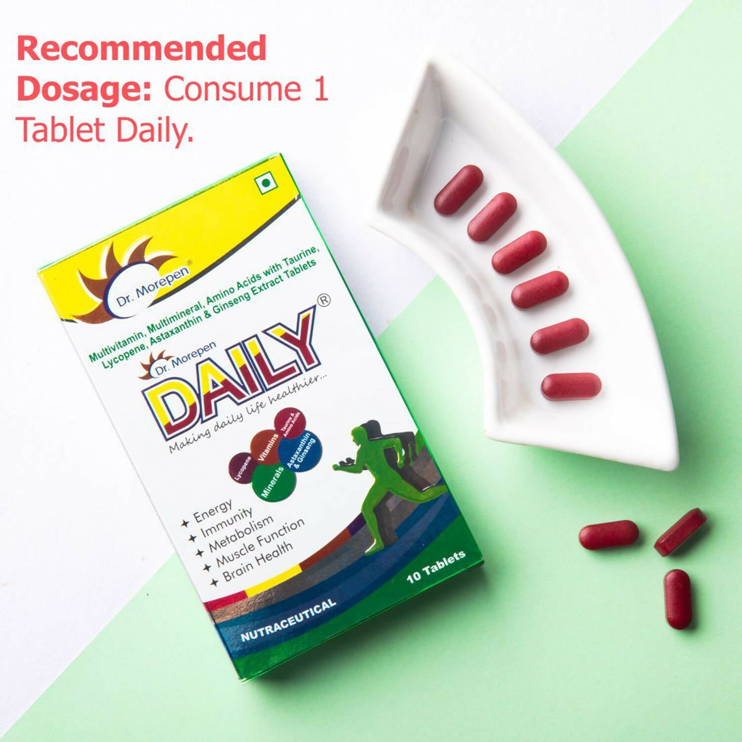 Dr. Morepen Daily Multivitamin Tablets for Women & Men, Multivitamins & Minerals Supplement - Swadesiicart