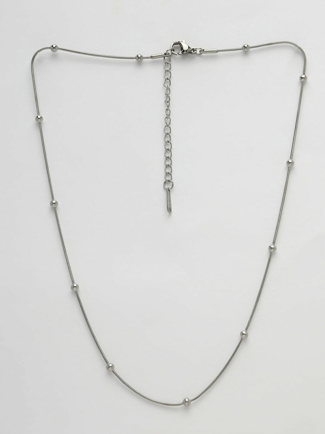 NVR Women's Set of 2 Silver & Gold Rhodium-Plated Minimal Chain | Swadesiicart