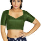 Aastha Fashion Women's Mehendi Art Silk Designer Traditional Readymade Blouse