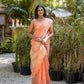 Vishnu Weaves Women's Orange Pure Cotton Zari Woven Saree with Blouse - Swadesiicart