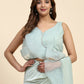 Light Blue Lycra Solid Ready to Wear Saree with stitched Blouse - Nita | Swadesiicart