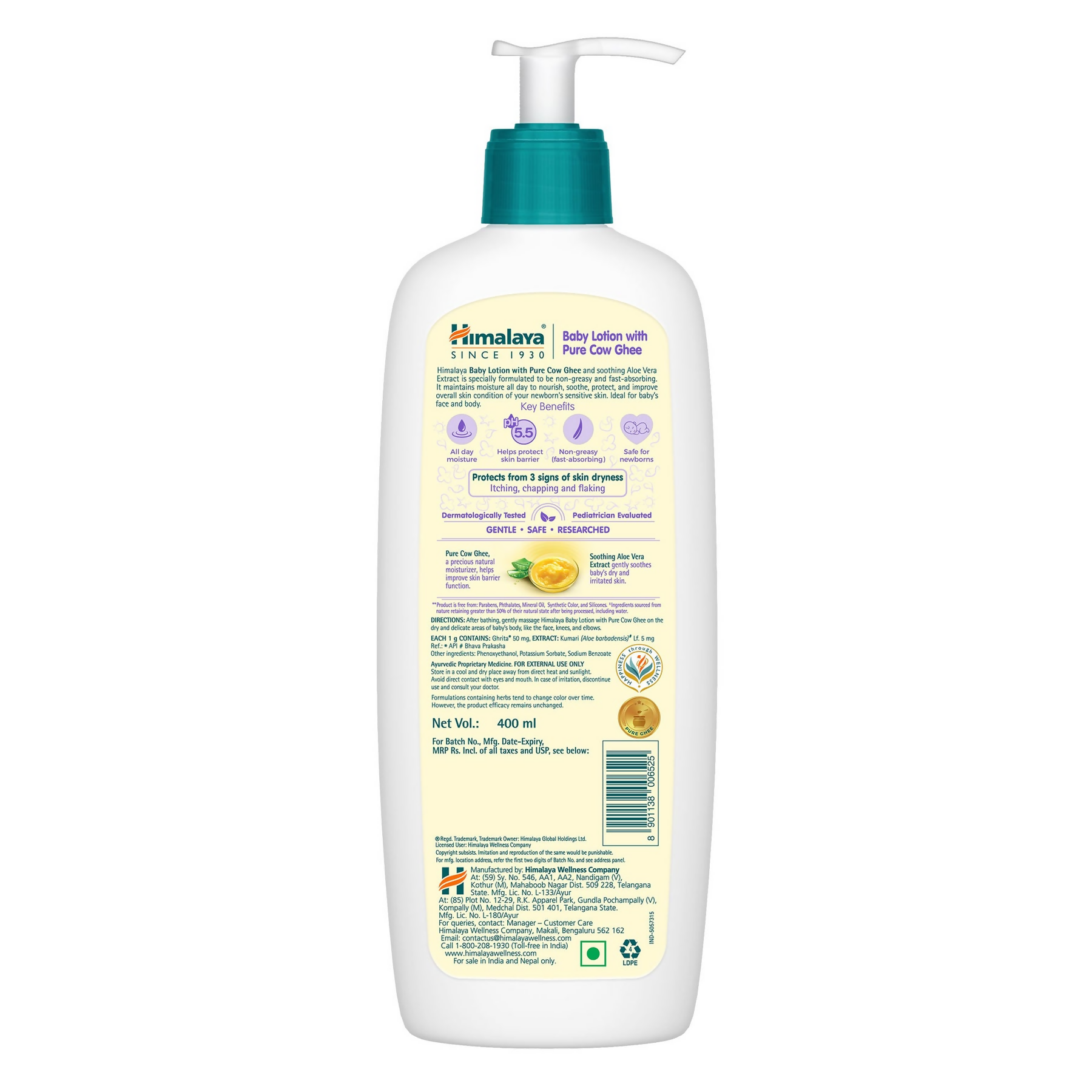Himalaya Herbals Baby Lotion with Pure Cow Ghee - Swadesiicart