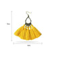 Tiaraa Yellow Alloy Tassel Ethnic Fashion Earrings - Swadesiicart