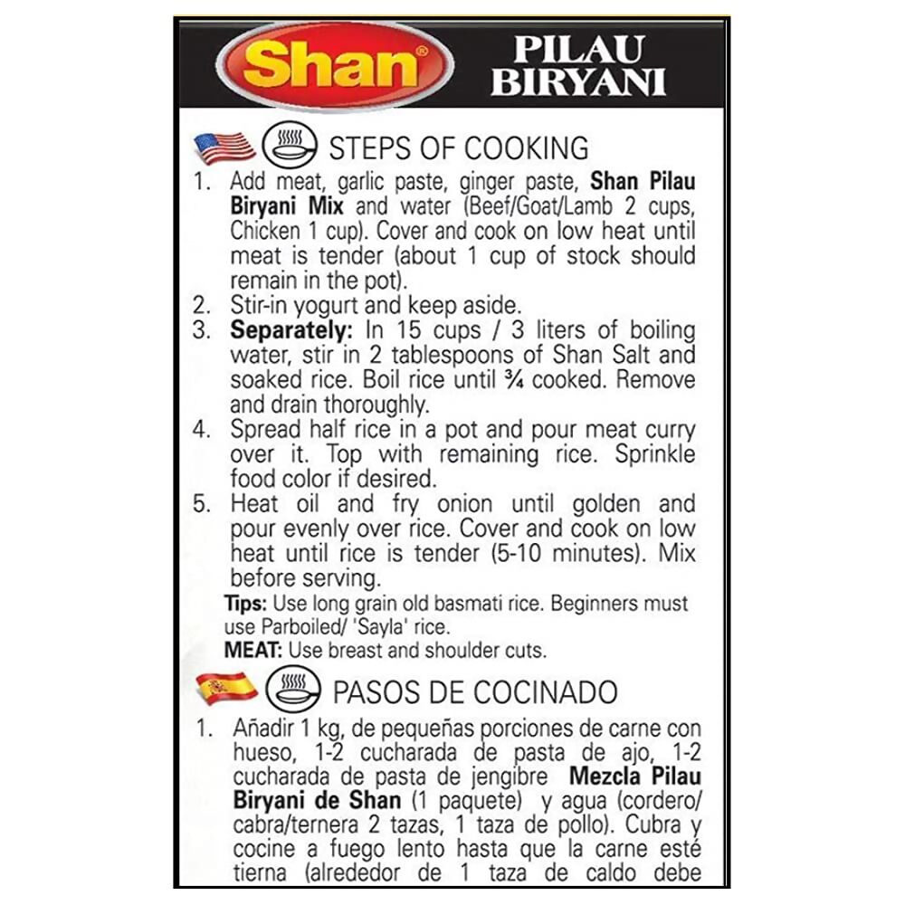 Shan Pilau Biryani Masala - Swadesiicart