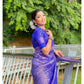DEIANA'S Beautiful Designer Golden zari Soft Lichi Silk Saree - Royal Blue - Swadesiicart