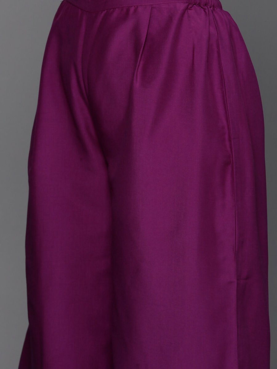 Ahalyaa Women's Traditional wear Kurta Set - Purple | Swadesiicart