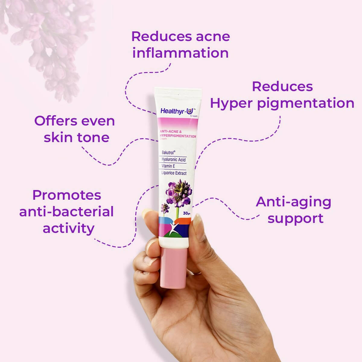 Healthyr-U Anti Acne & Hyperpigmentation Cream | Swadesiicart