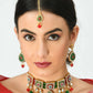 Mominos Fashion Johar Kamal Gold-Polished Brass Finish Meena & Pearls Work Choker For Women | Swadesiicart