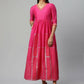 Ahalyaa Womens Pink Crepe Printed Dress | Swadesiicart