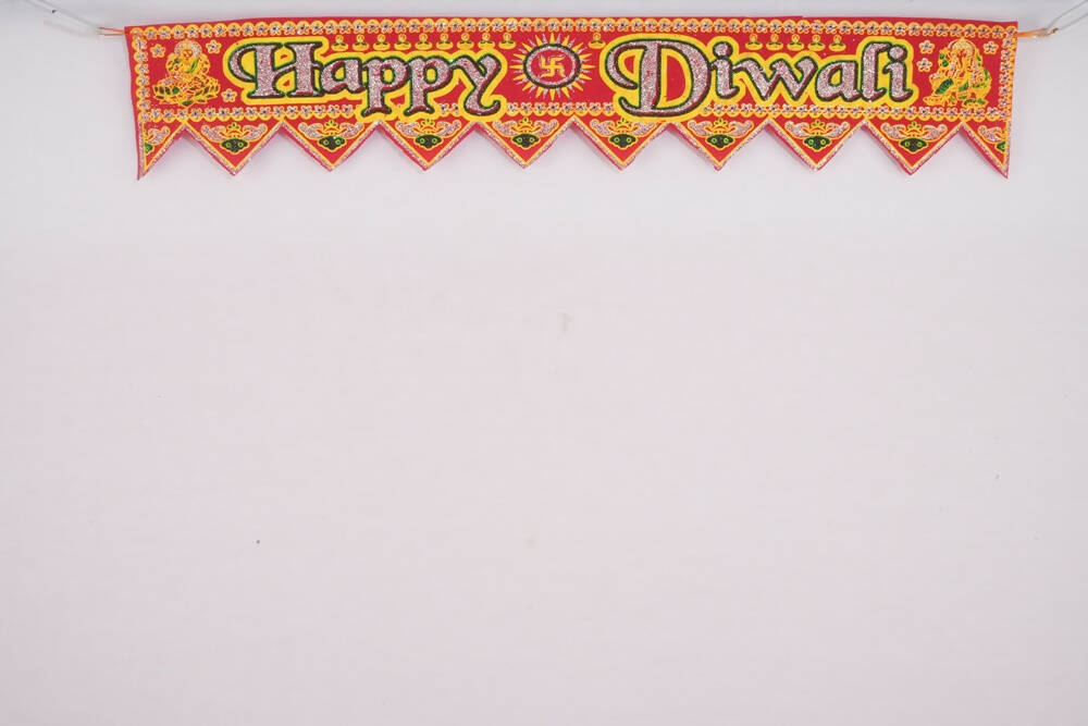 Kundan HandiKrafts Cloth Thoranna (Happy Diwali) - Swadesiicart
