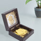 Golden Peacock Black 24 Ct Gold Polished Radha Krishna Wooden Prayer Box | Swadesiicart