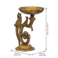 eCraftIndia Beige Peacock Design Diyas | Swadesiicart