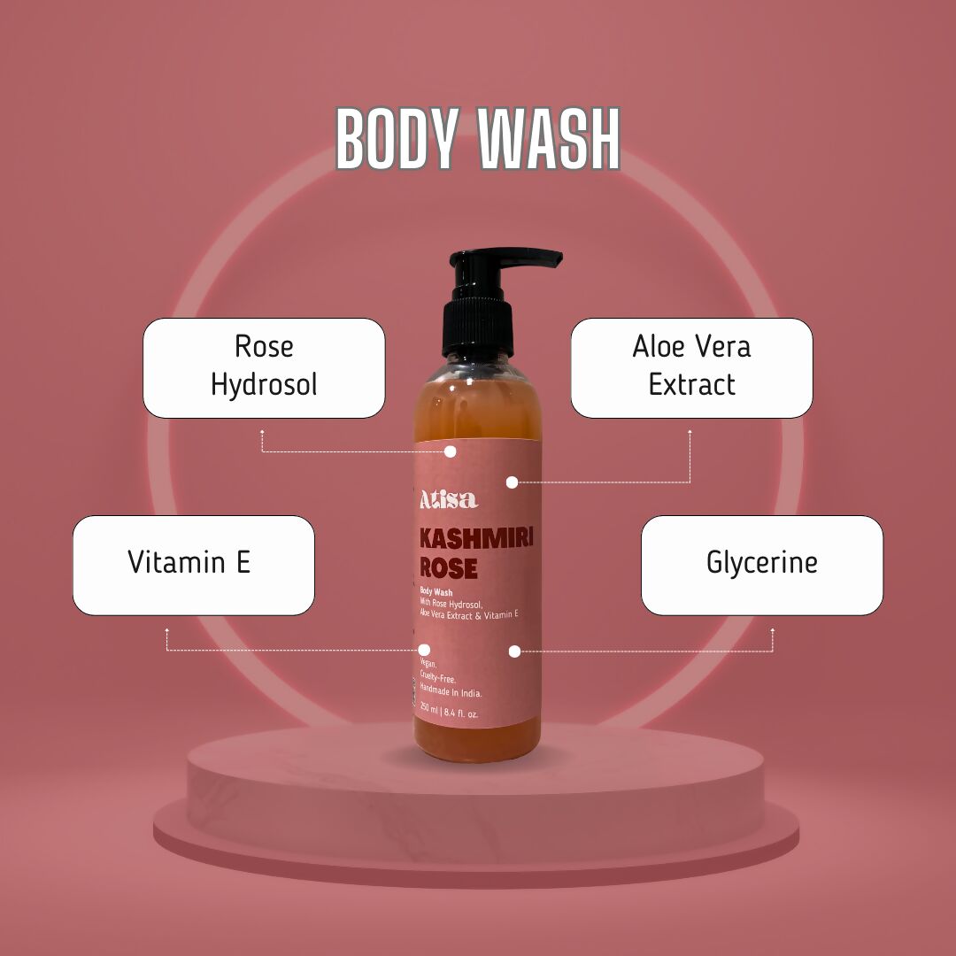 Atisa Kashmiri Rose Body Wash | Swadesiicart