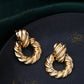 NVR Women Gold Toned Circular Drop Earrings | Swadesiicart