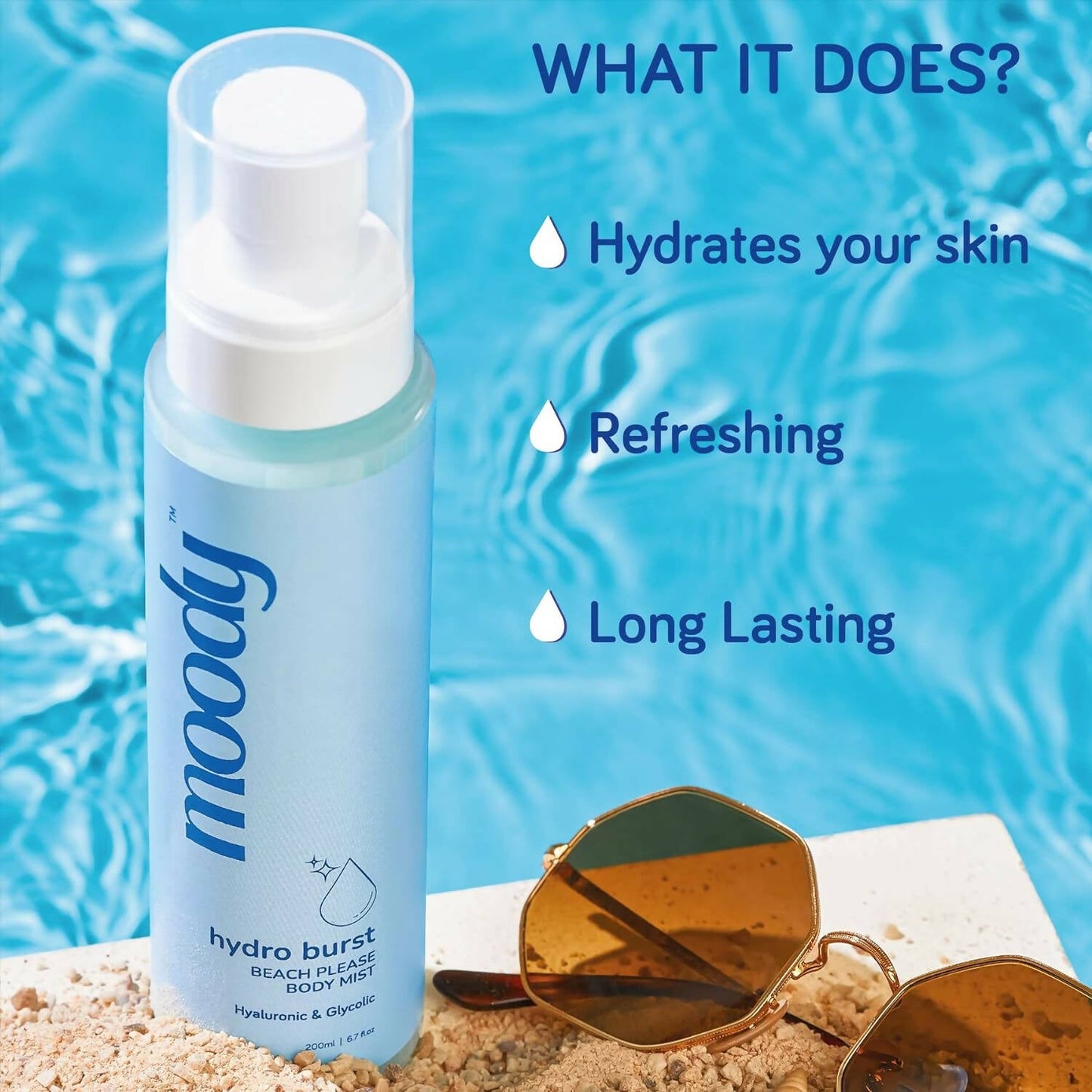 Moody Hydro Burst Beach Please Body Mist - Swadesiicart