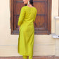 Partywear Designer Viscose Lemon Stitched Suit With Dupatta - Tanisha | Swadesiicart