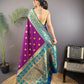 Joban Fashion Blue Butti Banarasi Silk Sarees | Swadesiicart