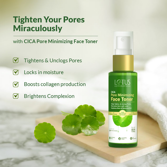 Lotus Botanicals CICA Pore Minimizing Face Toner | Swadesiicart