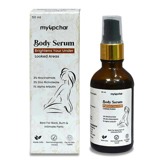 myUpchar Ayurveda Body Serum Brightens Your Under Looked Areas | Swadesiicart