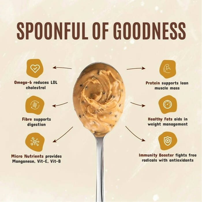 Wow Life Science Crunchy Superseeds Peanut Butter - Swadesiicart