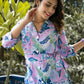 Casual Fashionable Multi Muslin Cotton co-ord set - Manya - Swadesiicart