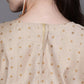 Ahalyaa Beige & Golden Printed Basic Jumpsuit - Swadesiicart