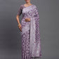 Shree Shyam Fashion Linen Cotton Violet Saree