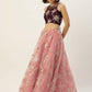 House of Panchhi Pink Net Sequins Embroideried Lehenga | Swadesiicart