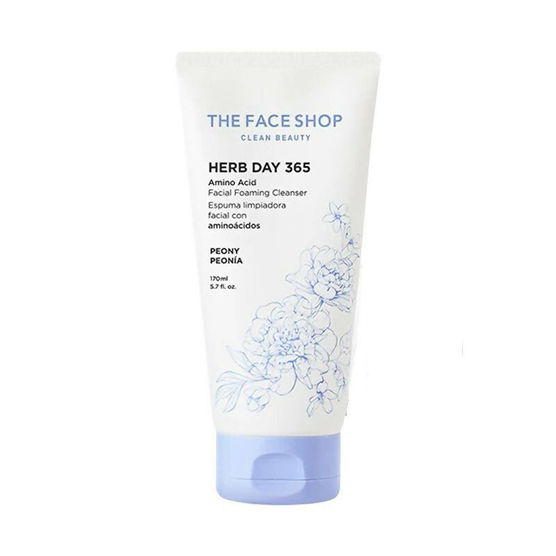 The Face Shop Herb Day Amino Acid Face Wash, Gentle Cleanser that Exfoliates & Brighten Skin - Korean Skincare | Swadesiicart