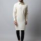 Even Apparels Cream Color Cotton Solid Men's Kurta With Shirt Collar (LN027) | Swadesiicart