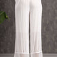 Juniper Women White Rayon Woven Design Flared Palazzo | Swadesiicart