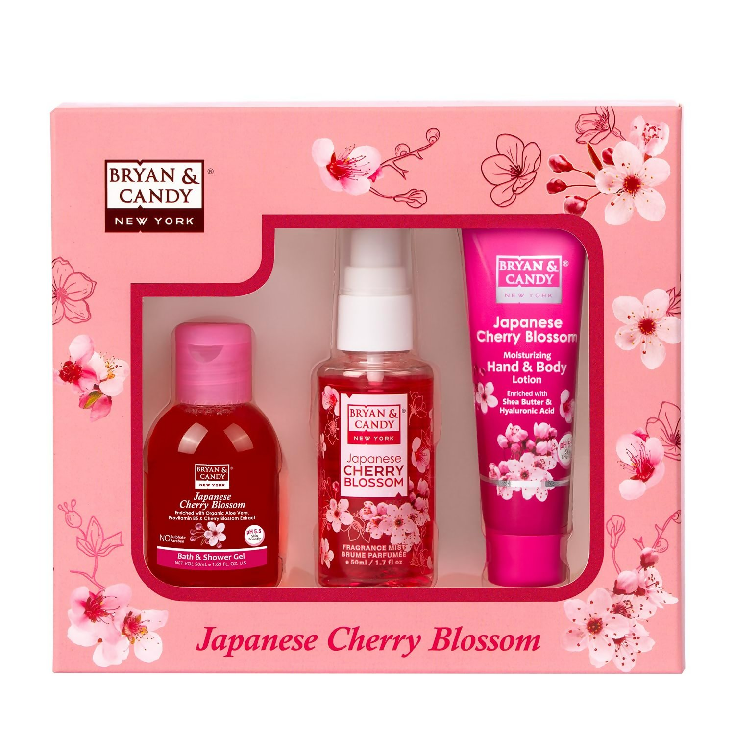 Bryan & Candy Cherry Blossom Bath Kit - Swadesiicart