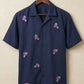 Aureole — Blue Embroidered Cotton Shirt by Hilo Design