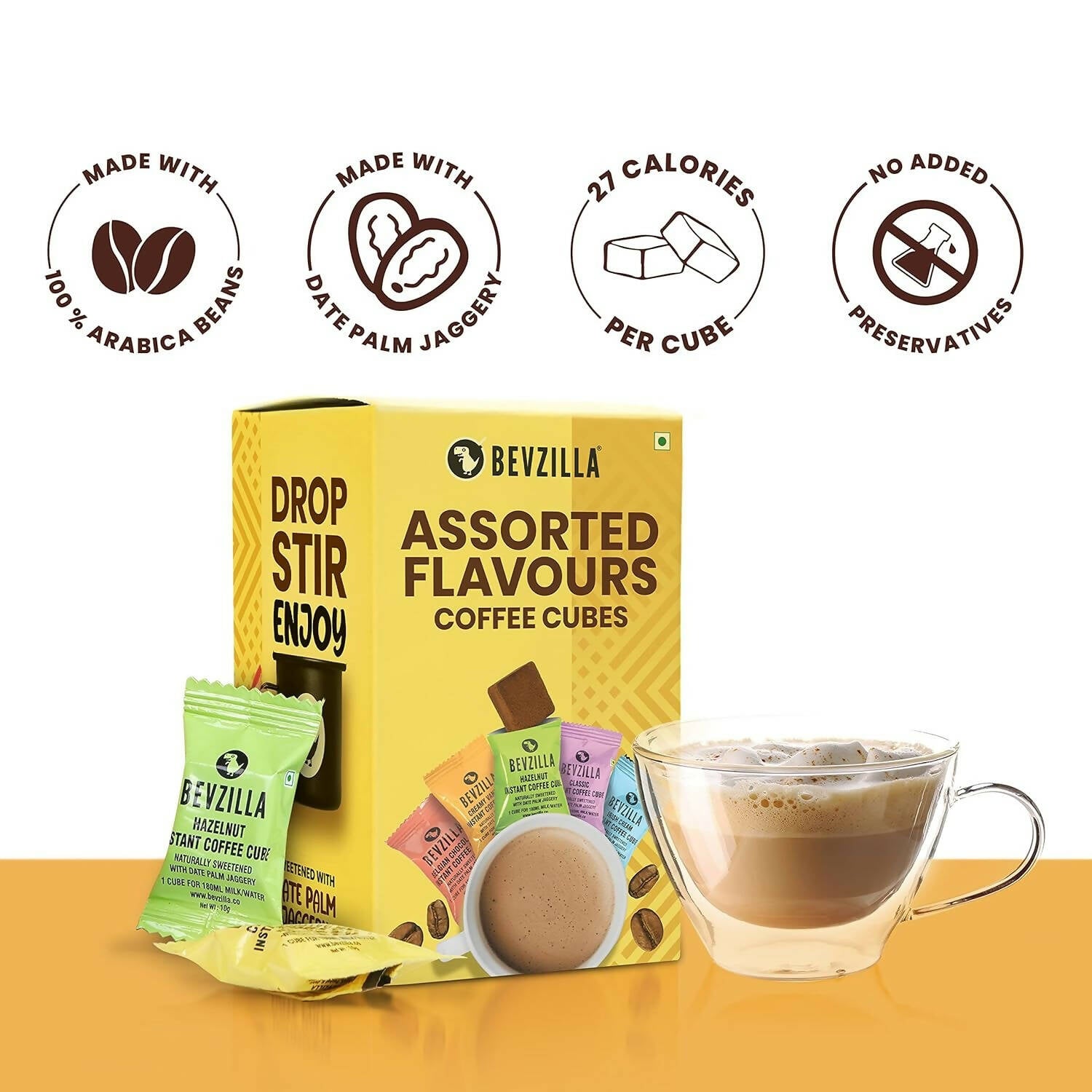 Bevzilla Assorted Flavours Coffee Cubes | Swadesiicart