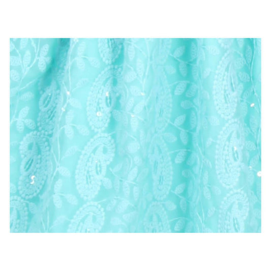 Akarshan viscose Lukhnowi Chikankari Anarkali kurta with Leggings - Green | Swadesiicart