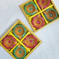Tied Ribbons Set of 8 Maroon & Green Terracotta Diyas | Swadesiicart
