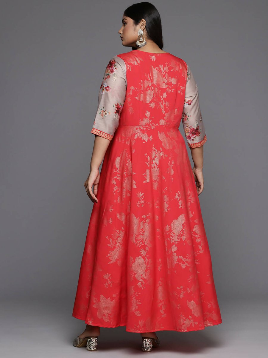 Ahalyaa Women's Traditional wear Ethnic Dress - Red | Swadesiicart
