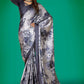 Aayaa Designer Printed Satin Saree - Multi Color