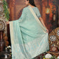 Shree Shyam Fashion Organza Rama Green Saree