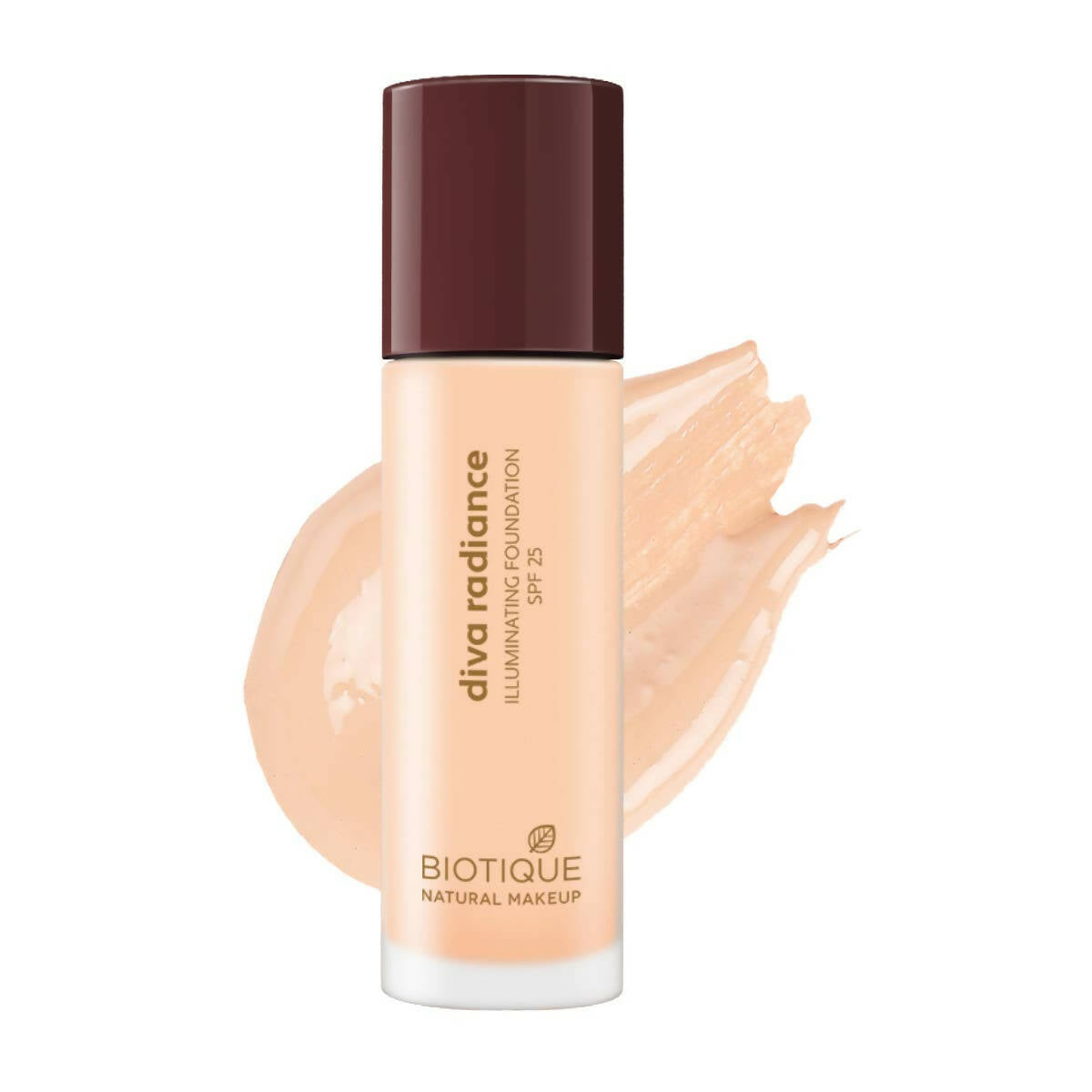 Biotique Natural Makeup Diva Radiance Illuminating Foundation-Creamy Oatmeal | Swadesiicart