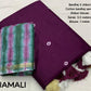 Purple Chanderi Cotton Block Print Saree with Unstitched Blouse - Hiral Fashion | Swadesiicart