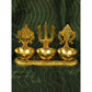 Spillbox Gold-Toned Brass Namah 3 Kuber Diya Pooja Essential | Swadesiicart