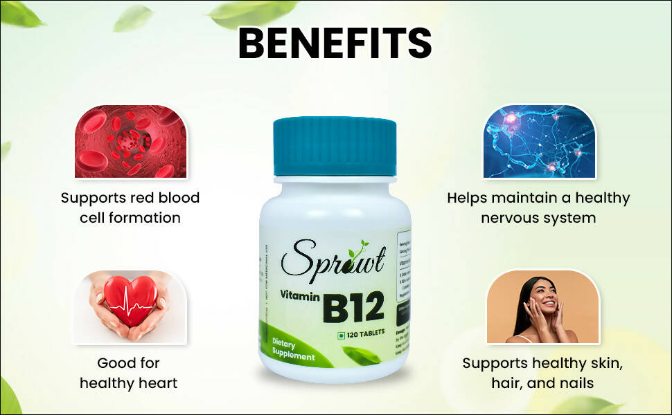 Sprowt Plant Based Vitamin B12 Tablets - Swadesiicart