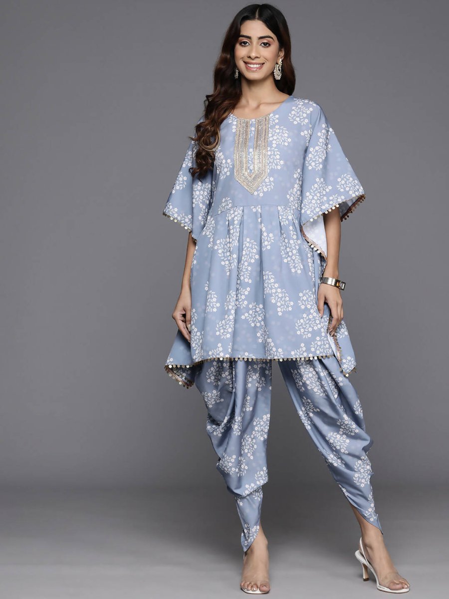 Ahalyaa Women's Traditional Wear Co-ods - Grey | Swadesiicart