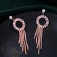 NVR Women Gold Toned Contemporary Drop Earrings | Swadesiicart
