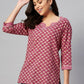Miravan Women's Floral Printed Pure Cotton Kurti - Swadesiicart